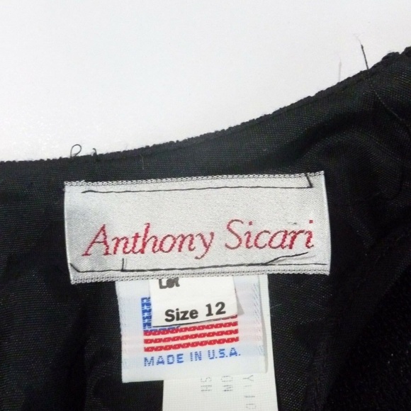 Vintage Anthony Sicari Black Knit Sweater Size 10 - Picture 4 of 6